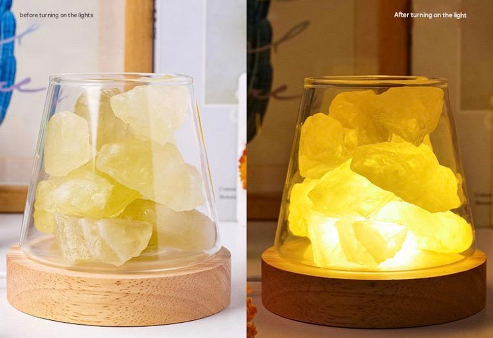 Citrine Crystals Aromatherapy Lamp – Radiate Positive Energy and Light