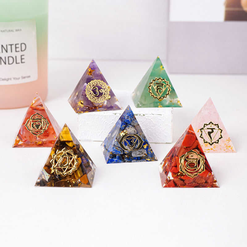 Amethyst Healing Orgonite Pyramid – Transform Your Energy, Elevate Your Space