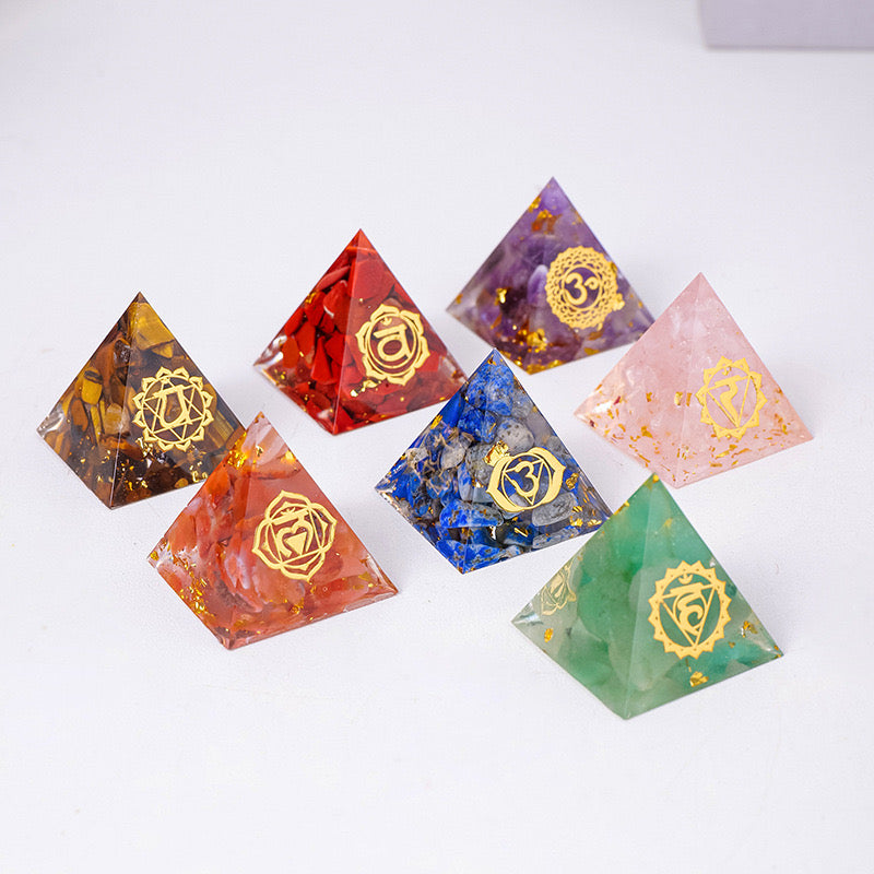 Amethyst Healing Orgonite Pyramid – Transform Your Energy, Elevate Your Space