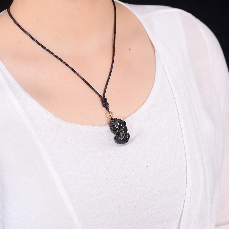 Obsidian Pi Xiu Pendant