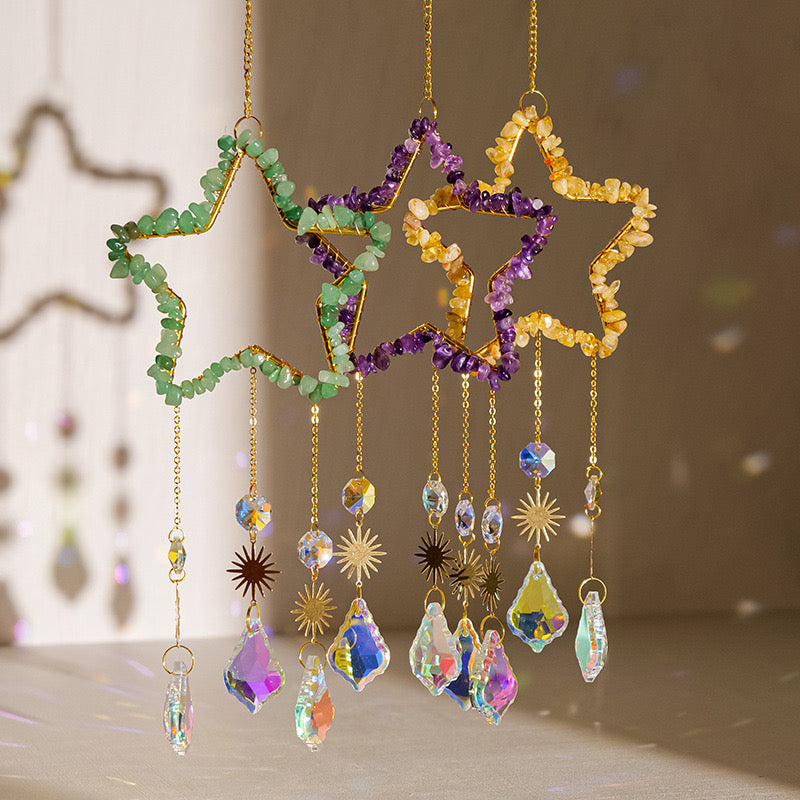 clear quartz crystal wind chime