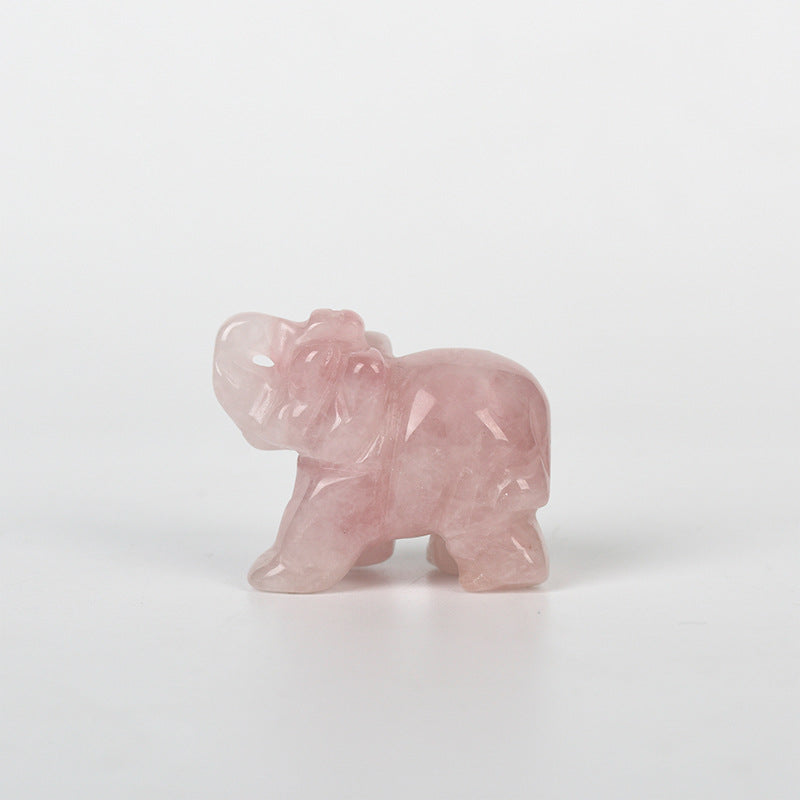 Crystal Elephant: Powerful Tiger's Eye Stone for Strength and Protection
