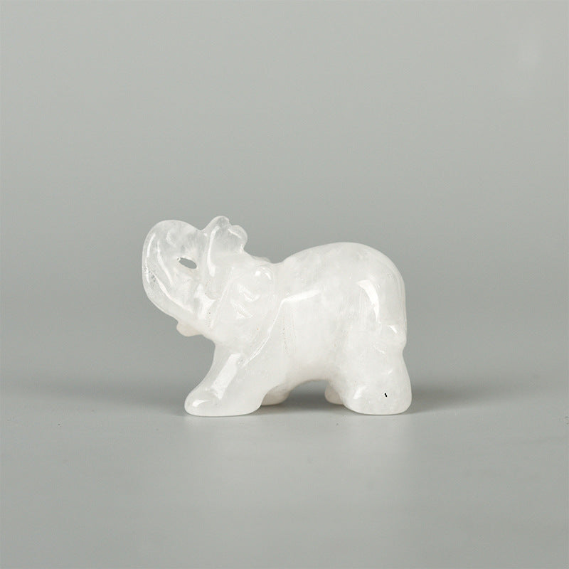 Crystal Elephant: Powerful Tiger's Eye Stone for Strength and Protection