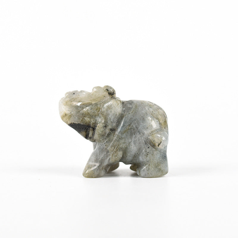 Crystal Elephant: Powerful Tiger's Eye Stone for Strength and Protection