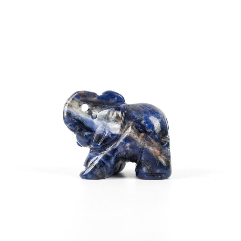 Crystal Elephant: Powerful Tiger's Eye Stone for Strength and Protection