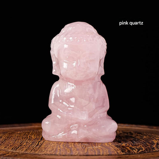 Rose Quartz Buddha Statue – A Symbol of Love Healing and Serenity