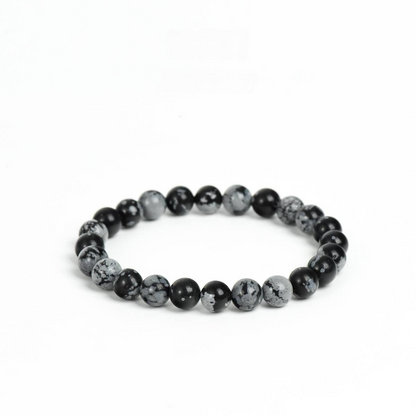 Snowflake Obsidian Bracelet 