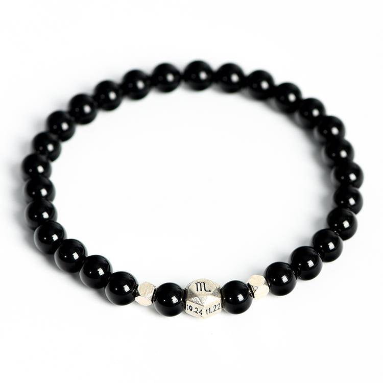 Zodiac Black Obsidian Bracelet: Experience Grounding Energy and Powerful Protection – Shop Now!