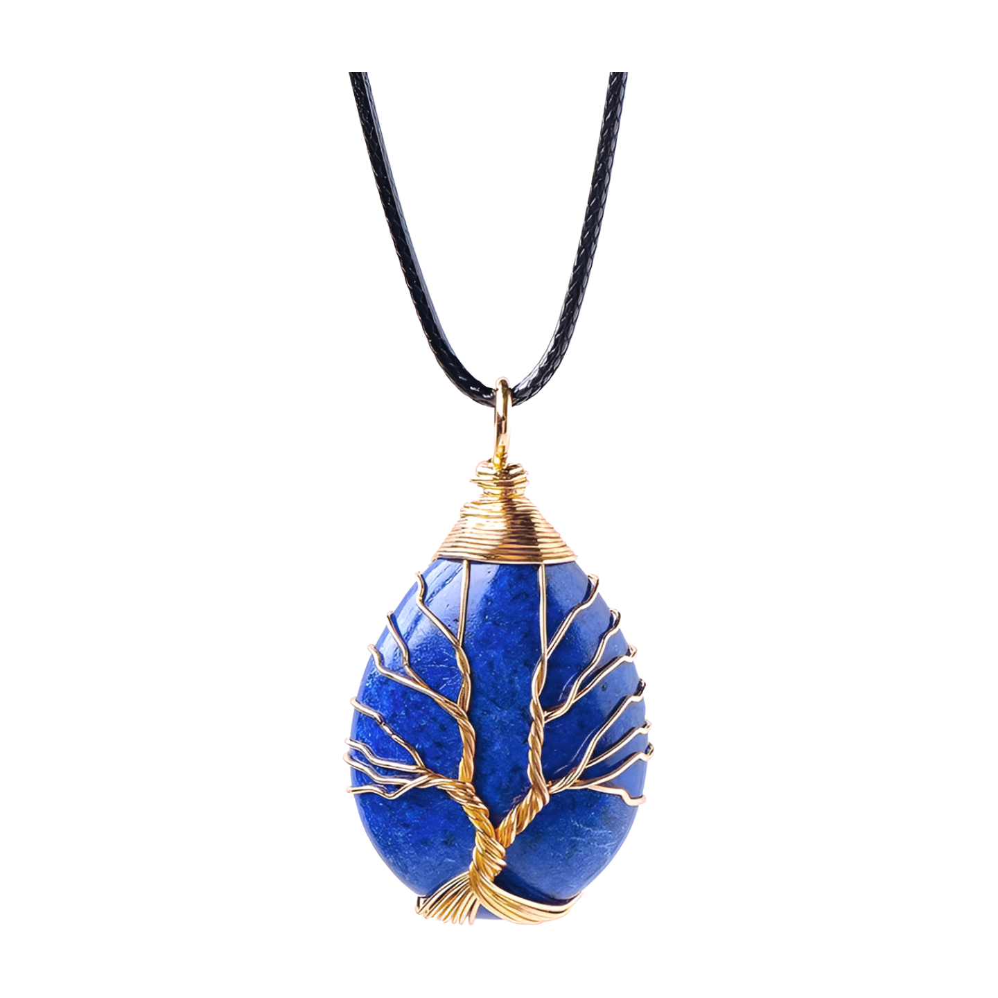 Tree of Life Lapis Lazuli Necklace: Blue Pendant with Timeless Elegance