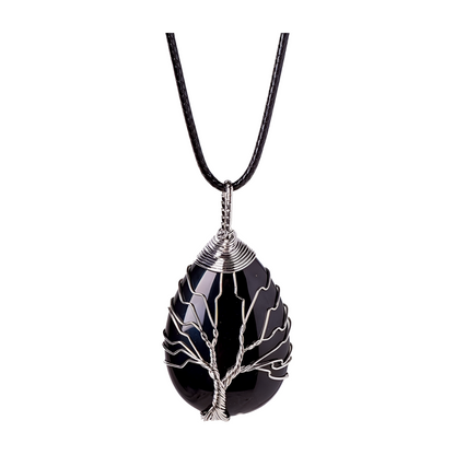 Tree of Life Lapis Lazuli Necklace: Blue Pendant with Timeless Elegance