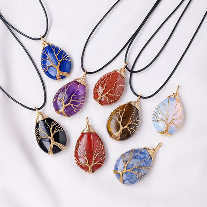 Tree of Life Lapis Lazuli Necklace: Blue Pendant with Timeless Elegance