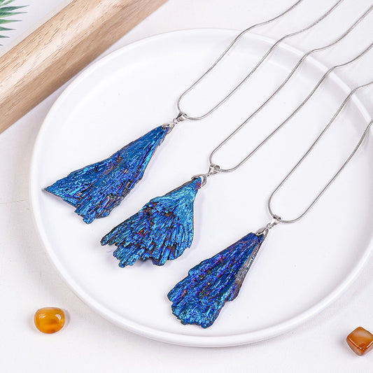 Blue Feather Black Tourmaline Necklace – Energy & Protection