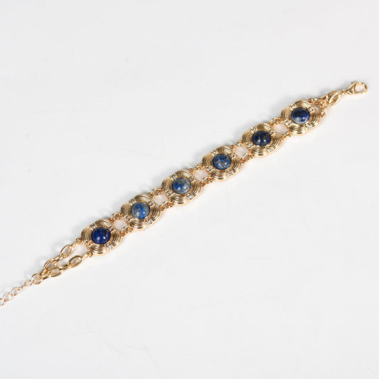 Square Lapis Stone Bracelet – Balance, Wisdom, and Elegance