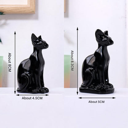 Hairless Cat Black Obsidian Stone – Mystical Energy and Elegance