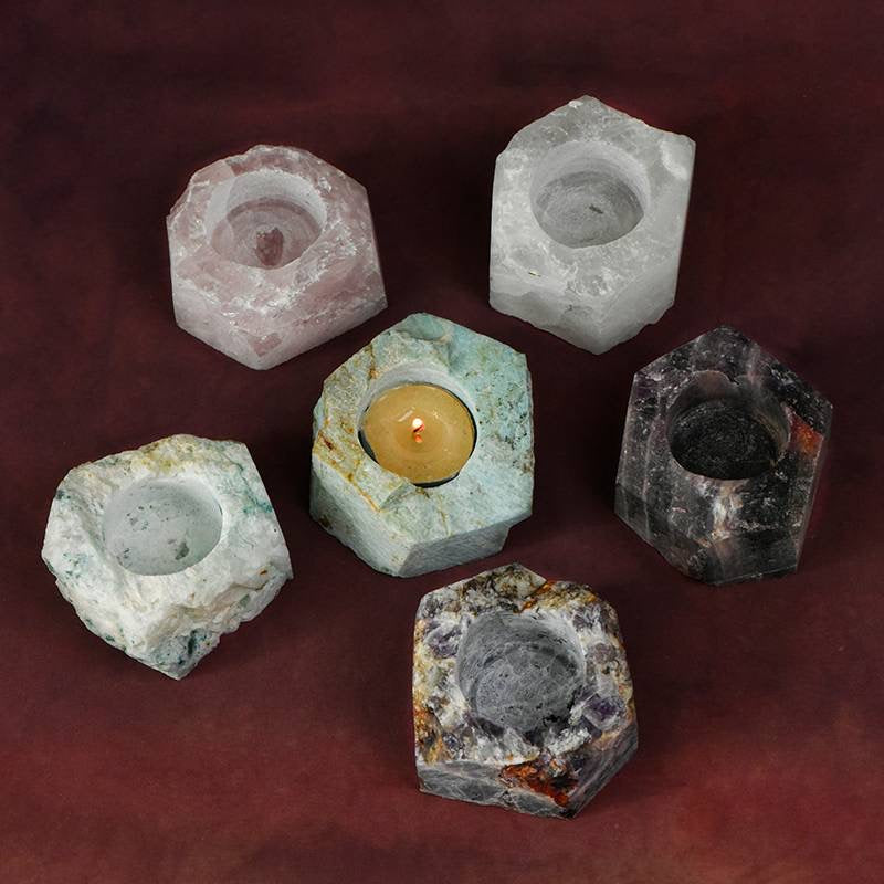 Amethyst Crystal Candlesticks – Elegant February Birthstone Decor