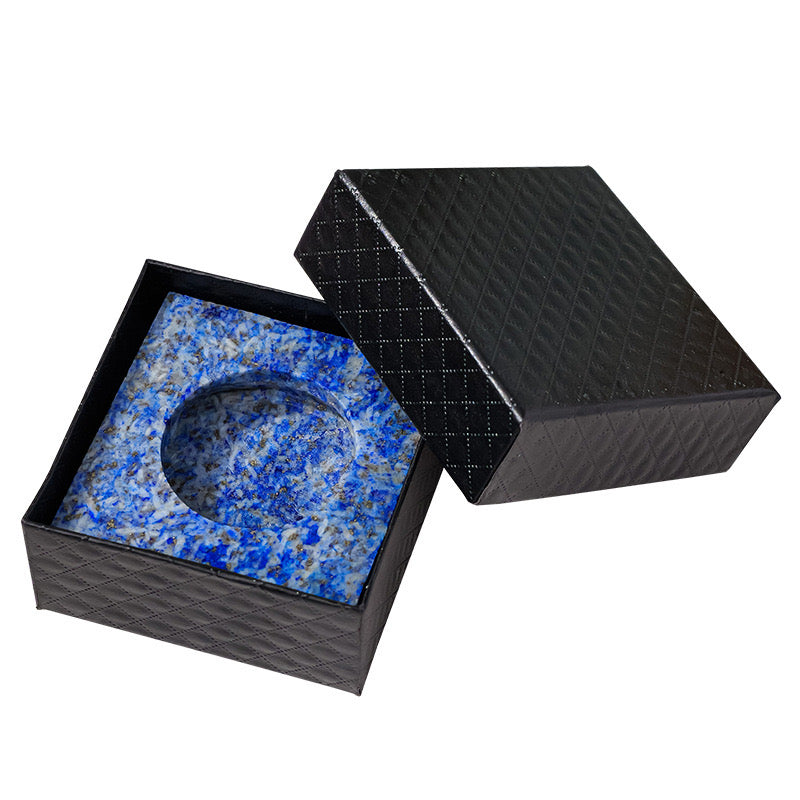 Natural Lapis Lazuli Stone Candle Holder for Peace and Elegance