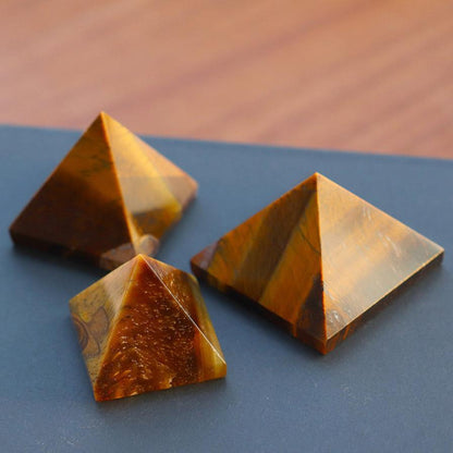 Tiger Eye Pyramid for Energy Focus