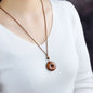 luck red agate pendant