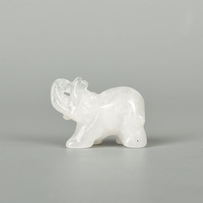 Crystal Elephant: Powerful Tiger's Eye Stone for Strength and Protection