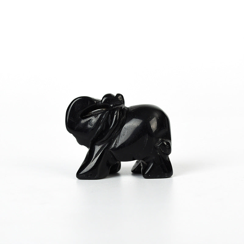 Crystal Elephant: Powerful Tiger's Eye Stone for Strength and Protection