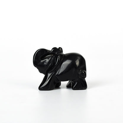 Crystal Elephant: Powerful Tiger's Eye Stone for Strength and Protection