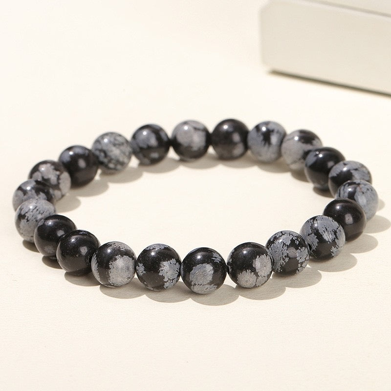 Snowflake Obsidian Bracelet – Embrace Balance and Protection