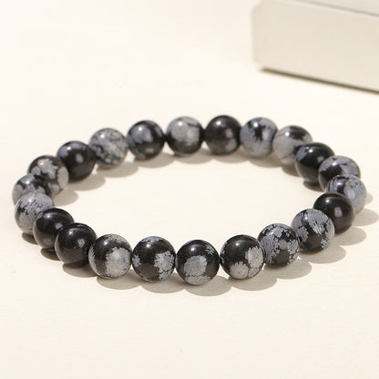 Snowflake Obsidian Bracelet – Embrace Balance and Protection